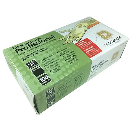 Luva Descartável Látex com Pó Descarpack PP