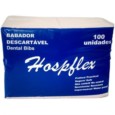 Babador Rosa Impermeável Descartável Hospflex