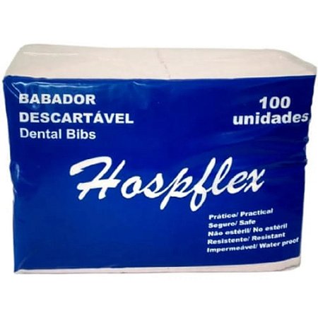 Babador Branco Impermeável Descartável Hospflex