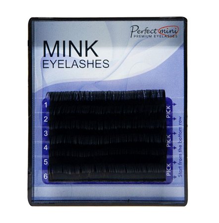 Cílios Alongamento Mink Premium 6 Linhas 0,15 D 16mm