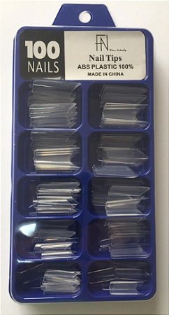 Tips Curvatura C Transparente - Fn Fan Nails 100 unidades