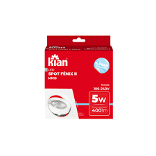 SPOT LED EMBUTIR QUADRADO BRANCO 5W 6500K KIAN