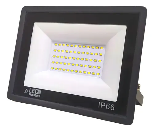 PROJETOR LED PRETO 100W 6500K TRIANGULO