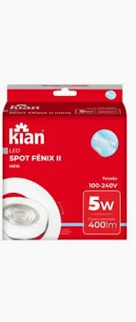 SPOT LED EMBUTIR REDONDO BRANCO 5W 6500K KIAN