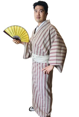 Kimono Masculino Pontilhado Vinho