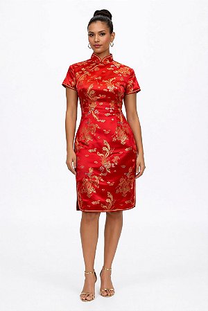 VESTIDO CHINES VERMELHO
