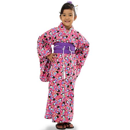 Kimono Infantil Kokeshi Goiaba