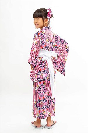 Kimono Infantil Hello Kitty'18 Listrado