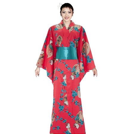 Kimono Longo Hello Kitty'18 Salmão