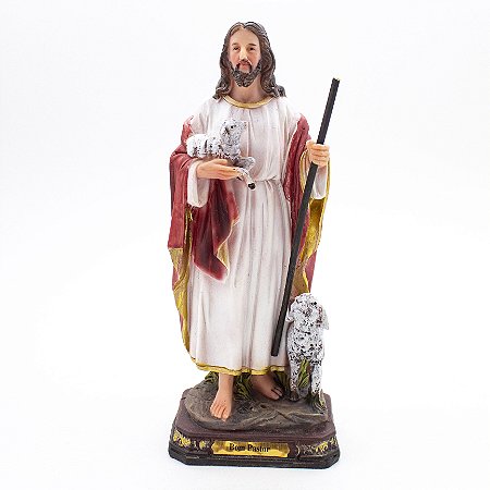 Imagem Jesus Bom Pastor Importada Resina 20 cm