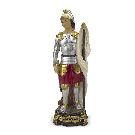 Imagem Santa Joana D'Arc Importada Resina 22 cm