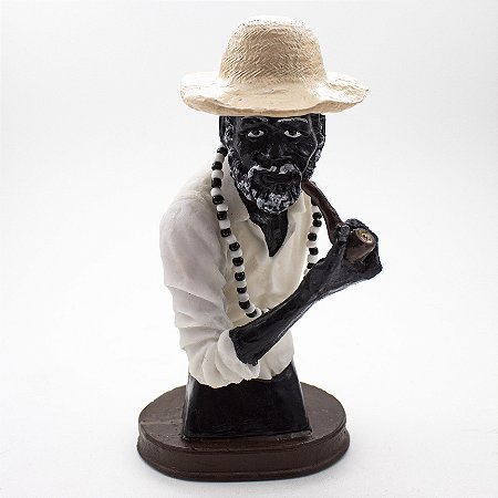 Imagem Busto Preto Velho Resina 20 cm