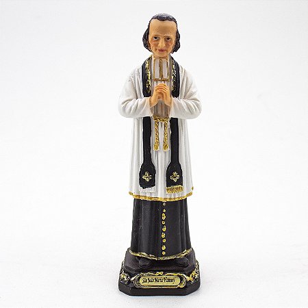 Imagem São João Maria Vianney Importada Resina 14 cm