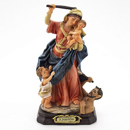 Imagem Nossa Senhora da Defesa Importada Resina 13 cm