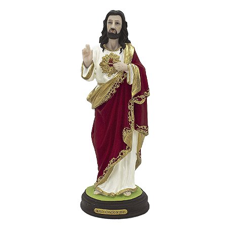 Imagem Sagrado Coração de Jesus Resina 22 cm