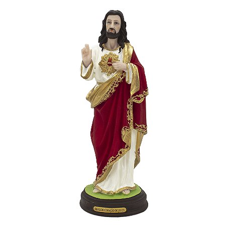 Imagem Sagrado Coração de Jesus Resina 22 cm