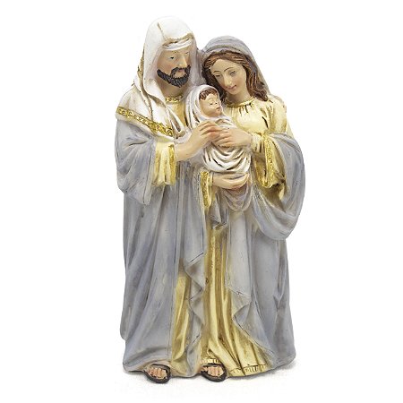 Imagem Sagrada Familia Importada Resina 13 cm
