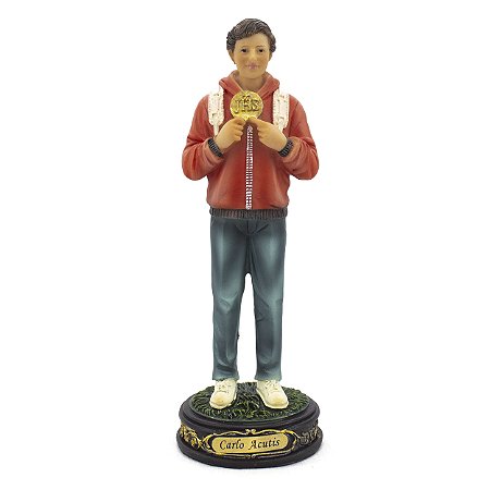 Imagem Beato Carlo Acutis Importado Resina 20 cm
