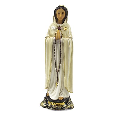 Imagem Nossa Senhora Rosa Mística Importada Di Angelo Resina 20 cm