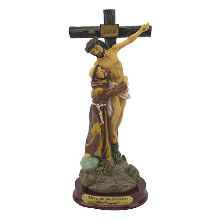Imagem Abraço de São Francisco Importado Di Angelo Resina 22 cm