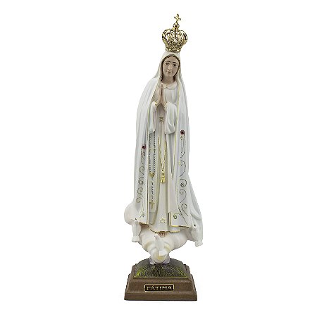 Imagem Nossa Senhora de Fatima de Portugal Importada Resina 38 cm