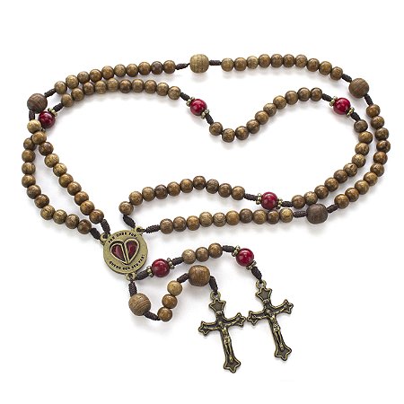 Terço do Casal Madeira 8 mm