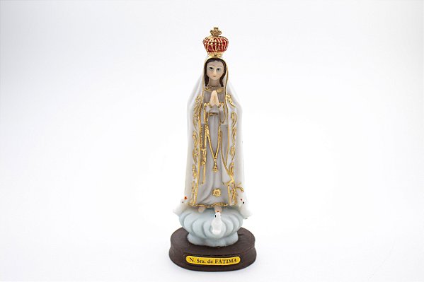 Imagem Nossa Senhora de Fatima Resina 15 cm