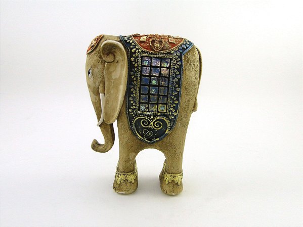 Estátua Elefante Quadriculado 20 cm