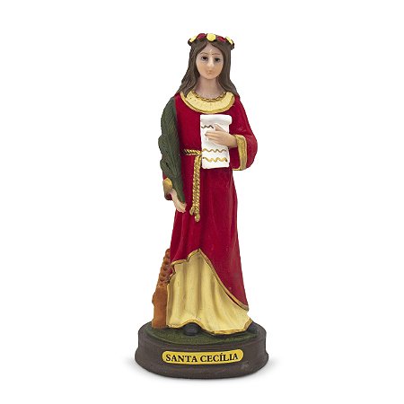 Imagem Santa Cecília Resina 14 cm