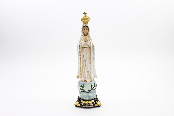 Imagem Nossa Senhora de Fatima Importada Di Angelo Resina 23 cm