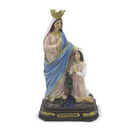 Imagem Nossa Senhora do Caravaggio Importada Resina 17 cm