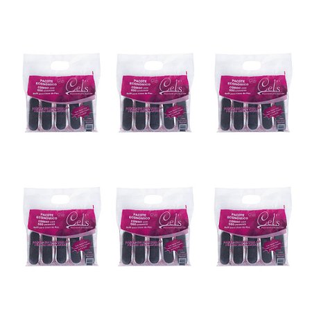 Combo 6: Lixa para os Pés com refil plástico descartável  (6 caixas c/ 500 unid)