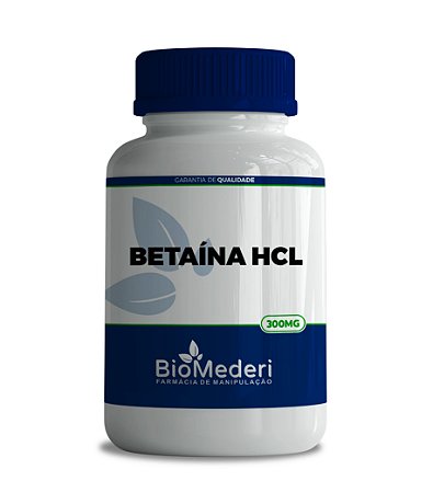 Betaína HCL 300mg (180 cápsulas)