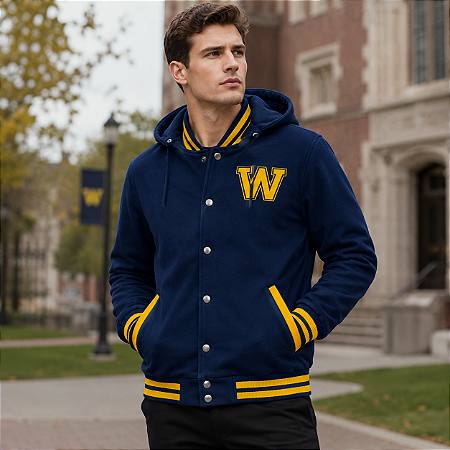 Jaqueta College Americana Capuz Colégio Wellington - Unissex