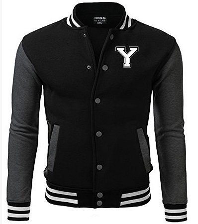 Jaqueta College Americana Black Edition Letra Y Bordada