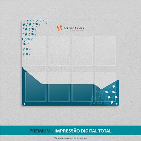 Quadro de Avisos A4 - 8 Displays