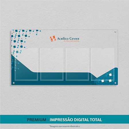 Quadro de Avisos A4 - 4 Displays