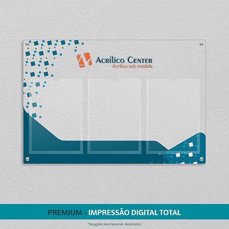 Quadro de Avisos A4 - 3 Displays