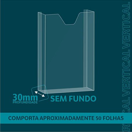 Display de Parede Bolsa A4 SEM FUNDO - 30mm