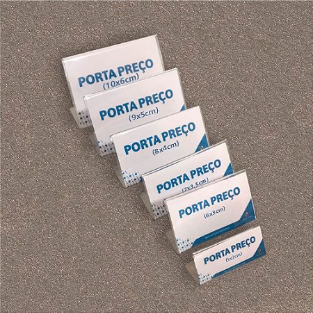 Porta Preço de Balcão Modelo L - PETG