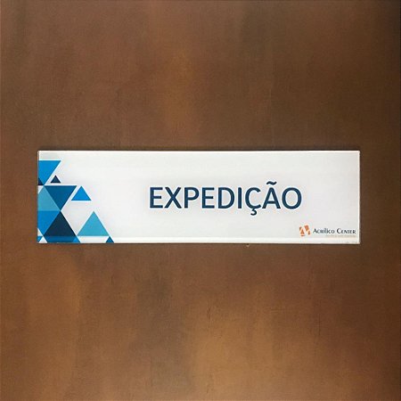 10 UNIDADES - Placa de Identificação em Acrílico - Geometric Color