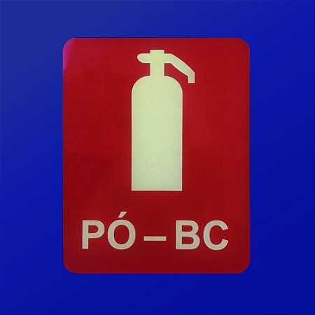 Placa De Sinalização Fotoluminescente - PÓ BC