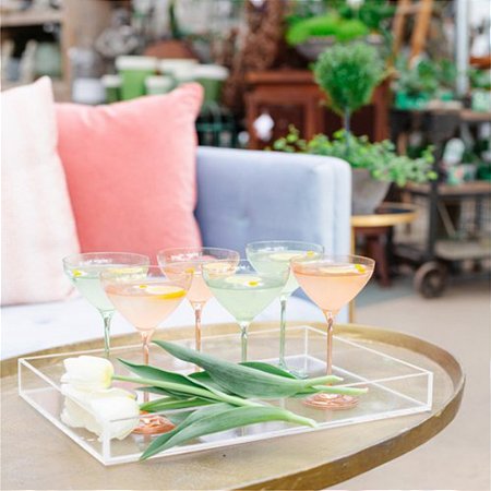 Bandeja Multiuso Decorativa em Acrílico 30x20cm