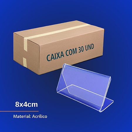 PORTA PREÇO ETIQUETA EM ACRÍLICO - 8x4cm