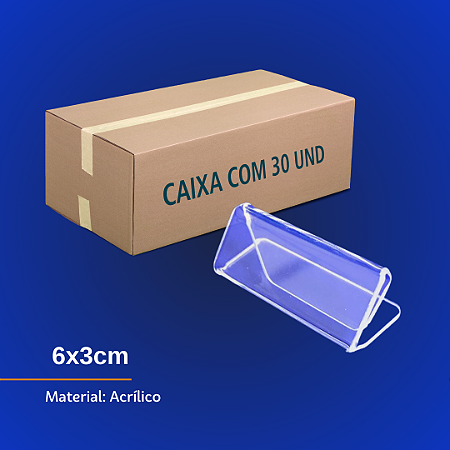 PORTA PREÇO ETIQUETA EM ACRÍLICO - 6x3cm