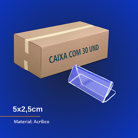 PORTA PREÇO ETIQUETA EM ACRÍLICO - 5x2,5cm