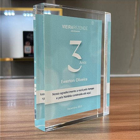 Tombstone em acrílico 15mm - 11x13cm