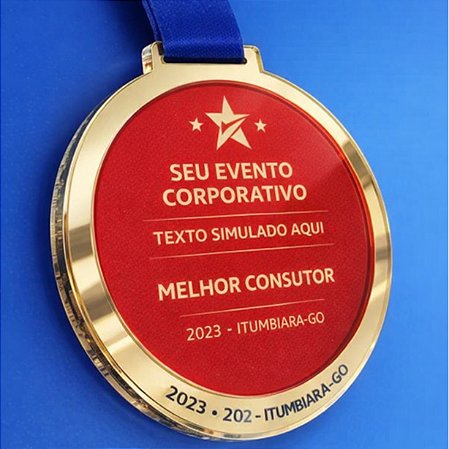 Medalha em acrílico espelhado 7cm