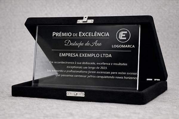 Placa de homenagem 15x20cm