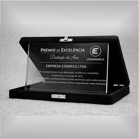 Placa de homenagem 15x20cm